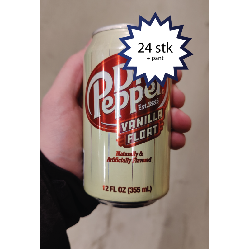 Dr Pepper, Vanilje (Vanilla) sodavand, 24 stk