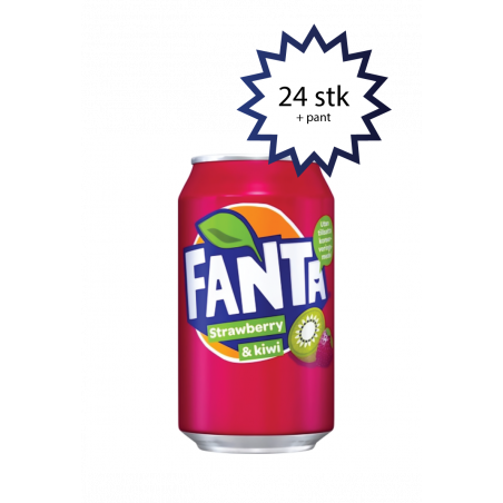 Fanta Strawberry kiwi smag (Jordbær og Kiwi), 24 stk