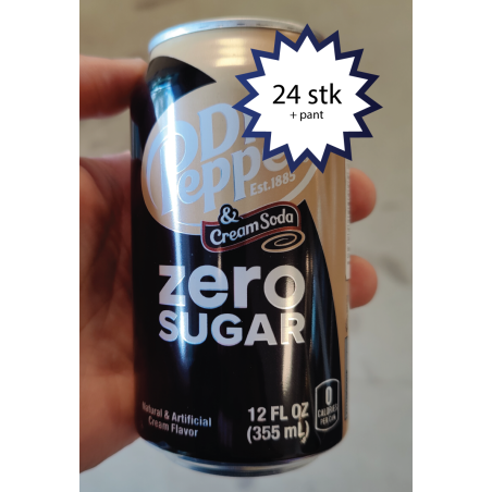 Dr Pepper og Creamy Soda, Zero(sukkerfri) sodavand, 24 stk