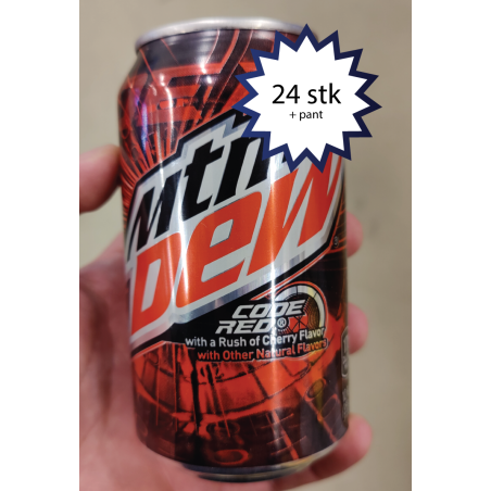 Mountain Dew Red Code,  Kirsebær (Cherry), sodavand, 24 stk