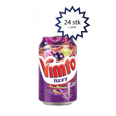 Vimto Fizzy, sodavand,  24 stk, (kirsebær/skovbær)