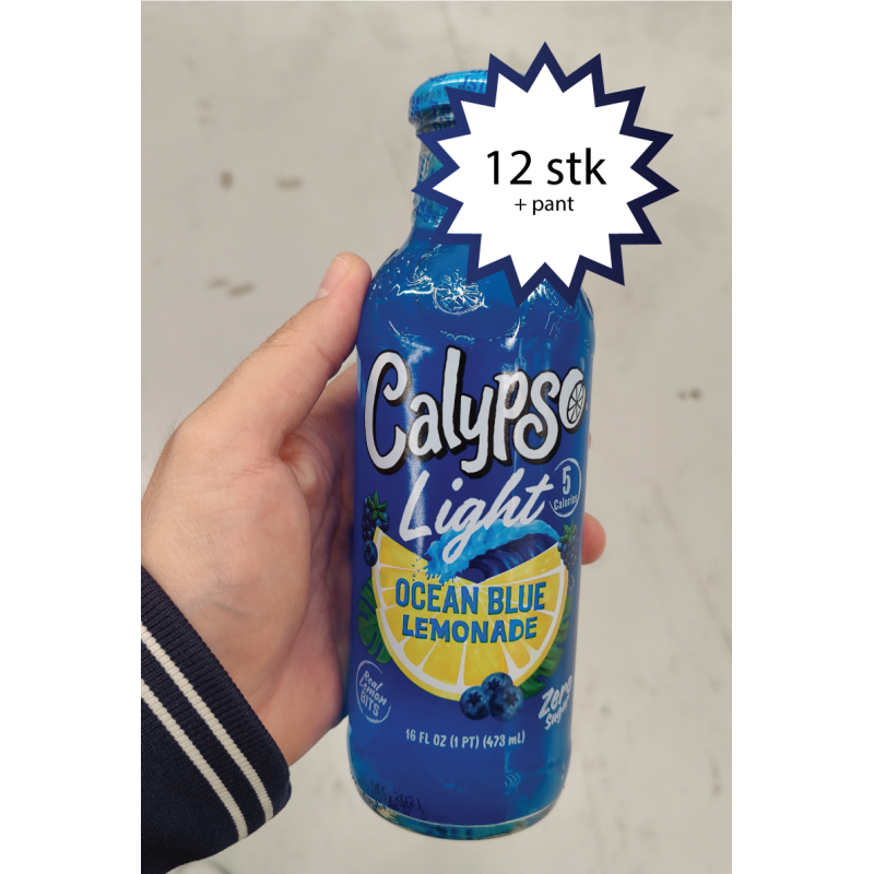 etikette pebermynte sangtekster Calypso Ocean Blue Limonata Light, Lemonade, 12 stk