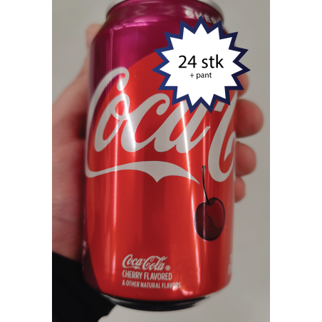 Coca Cola Cherry, (kirsebær) sodavand, 24 stk