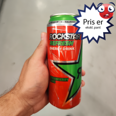 Rockstar Refresh Energy Drink Strawberry Lime 24stk