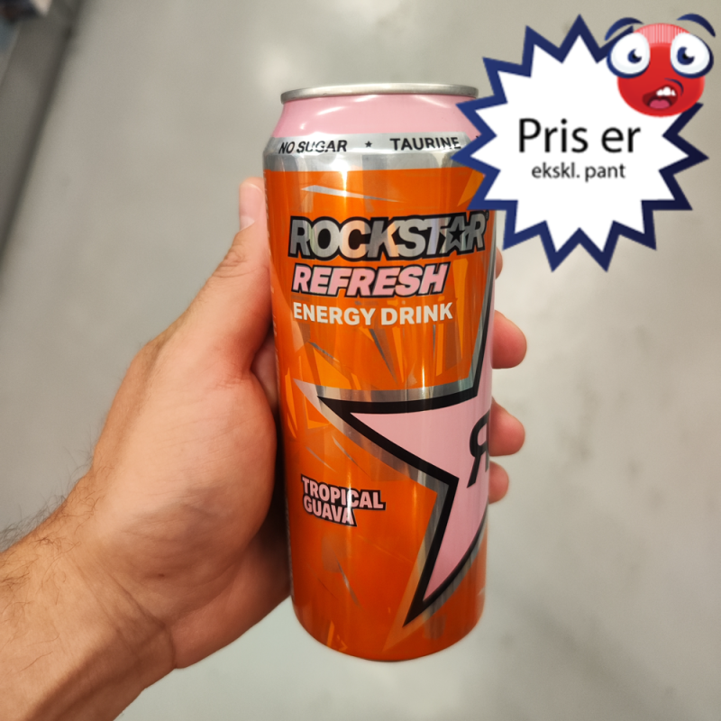Rockstar Refresh Energy Drink Tropical Guava 24stk