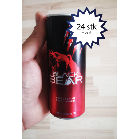 Energidrik Sort Bjørn (Black Bear Energy) 24 stk
