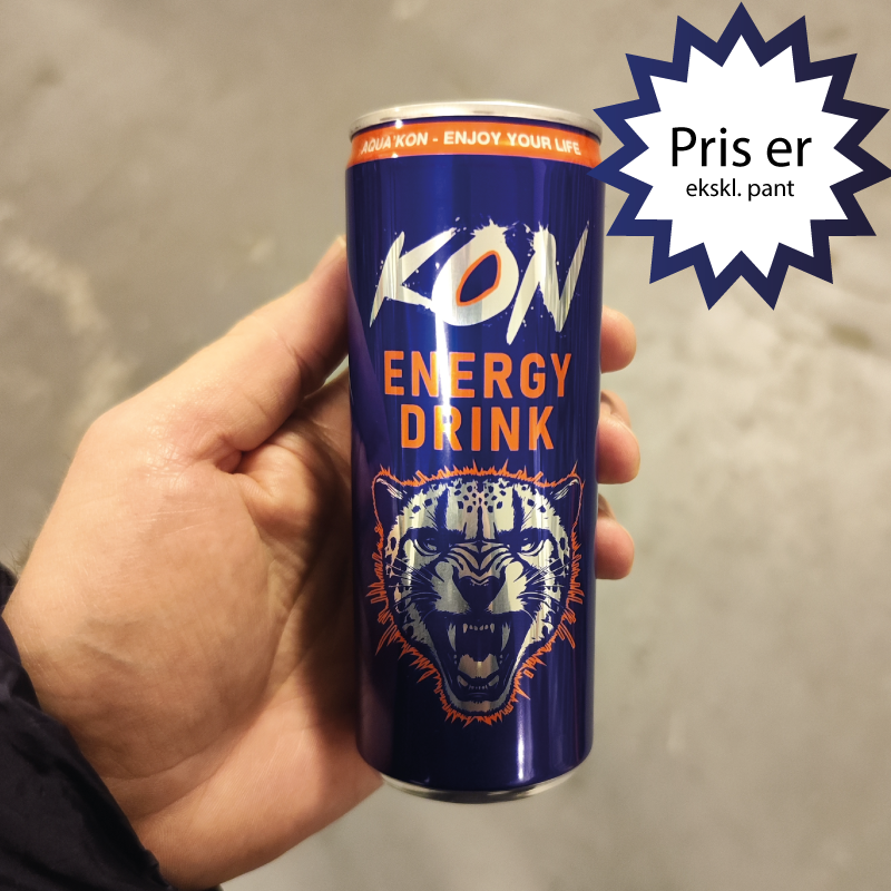 Aqua'Kon Energy Drink 250 ml – Klassisk energidrik med koffein og vitaminer