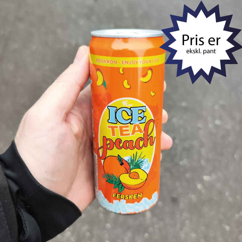 Aqua'Kon Ice Tea Peach 330 ml – Læskende iste med ferskensmag