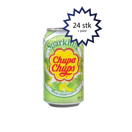 Chupa Chups sodavand med Jordbær, Vindrue, Melon eller Appelsin, 24 stk